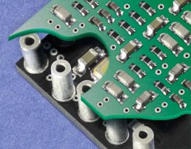 New connector surface mounts to top and bottom of PCB